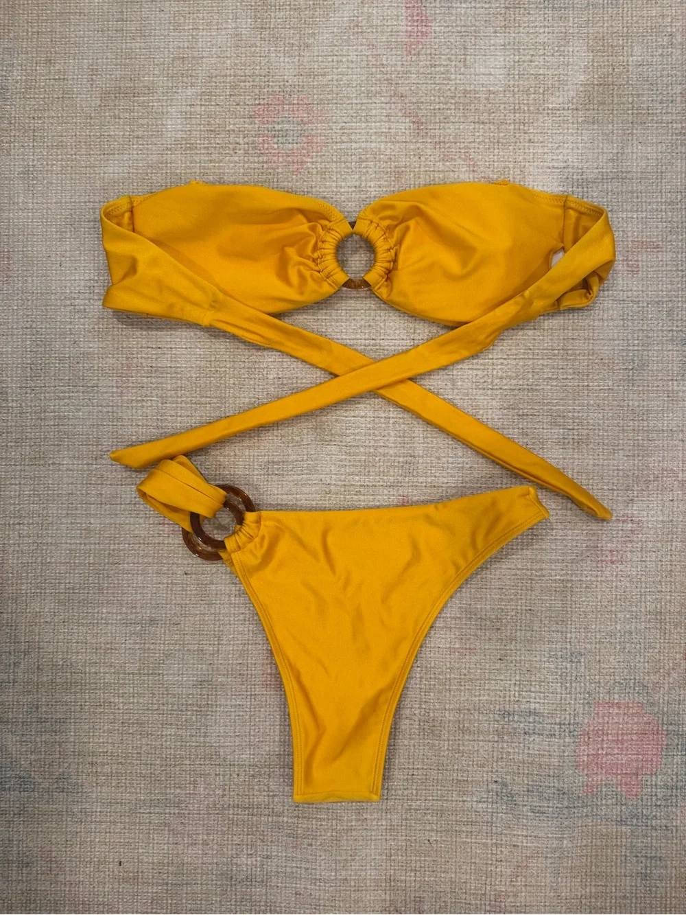 Monday Swimwear Orange Bandeau Bikini